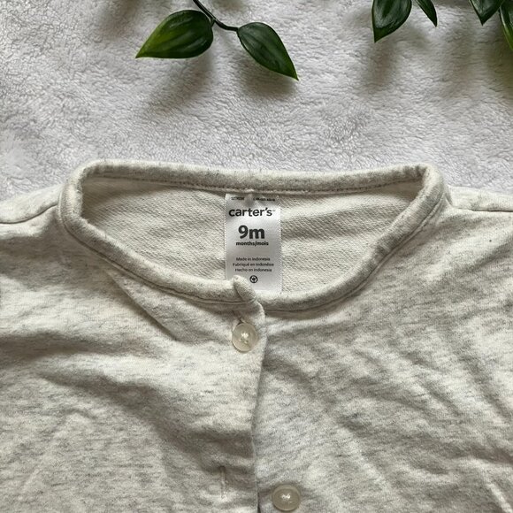 Carter’s Baby Cardigan Bundle Size 9M | 2-Pack Neutral Sweaters Polka Dot GUC - Picture 3 of 16